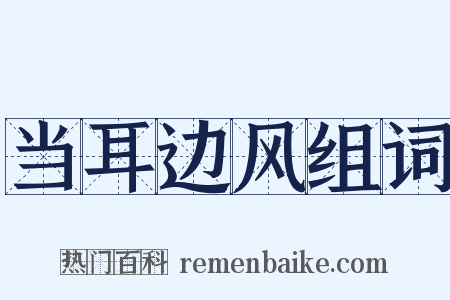 当耳边风组词是什么意思的图片